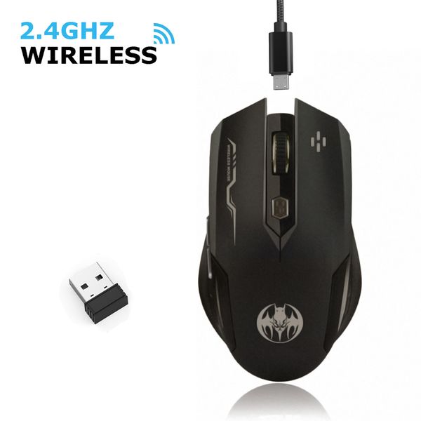 

новейшая беспроводная игровая мышь для геймера пк компьютерные мыши ноутбук игра 6 кнопок 1600dpi регулируемая оптическая 2,4 ггц с usb прие