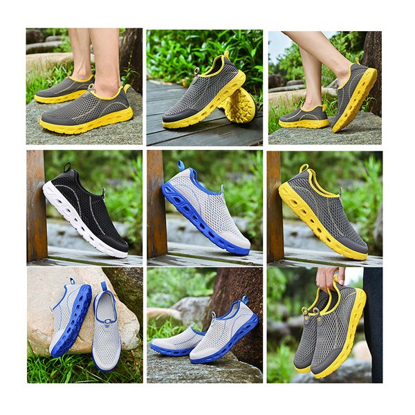 

platform for men net breathable shoes triple black white grey light balck blue yellow running shoes trainer sneakers, White;red