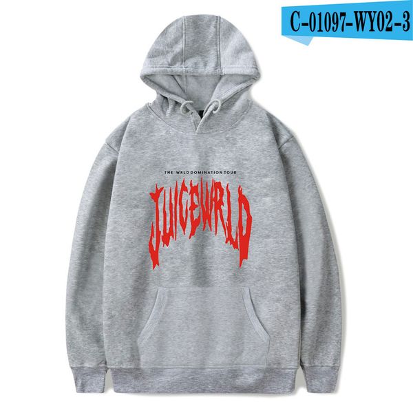 

hoodies for men women solid color spot for new american singer juice wrld printing plus size hooded sweater wholesale, Black
