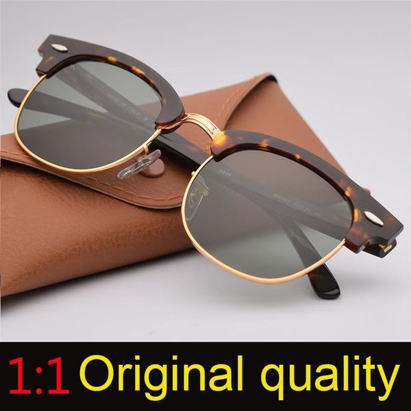 

club ryas sunglasses men women uv400 51mm 49mm glass lens sun glasses for man women with original accessories c990701, White;black