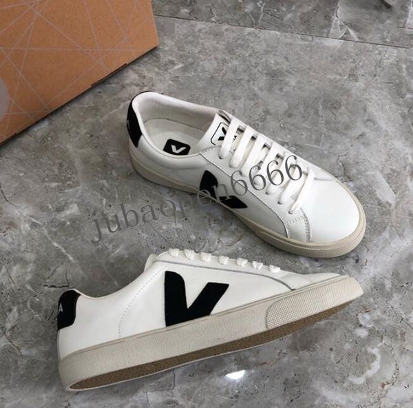 

VEJA ESPLAR Кроссовки из натуральной кожи Villous Dermis Повседневная обувь Soprts Женщины Роск