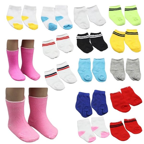 

1 pair mini sock fit 43cm baby 18 inch doll clothes accessories for dolls baby christmas gifts