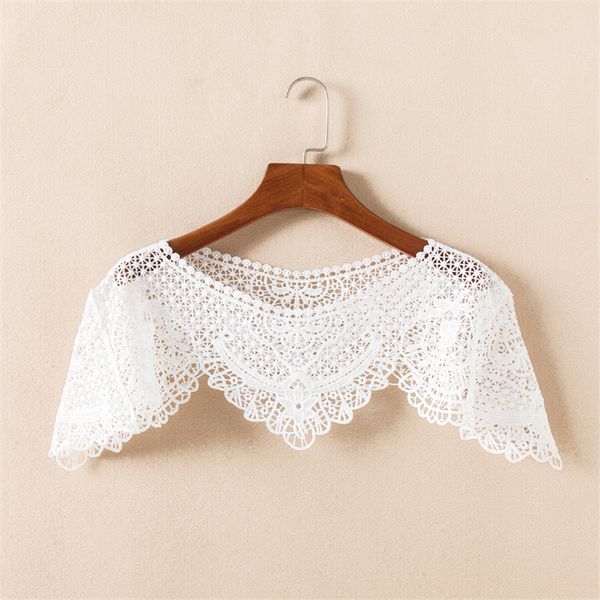 

2019 new fashion summer elegant women hollow out shawl capes lady white kintted wraps lace wrap bolero accessories coat 561, Black;brown