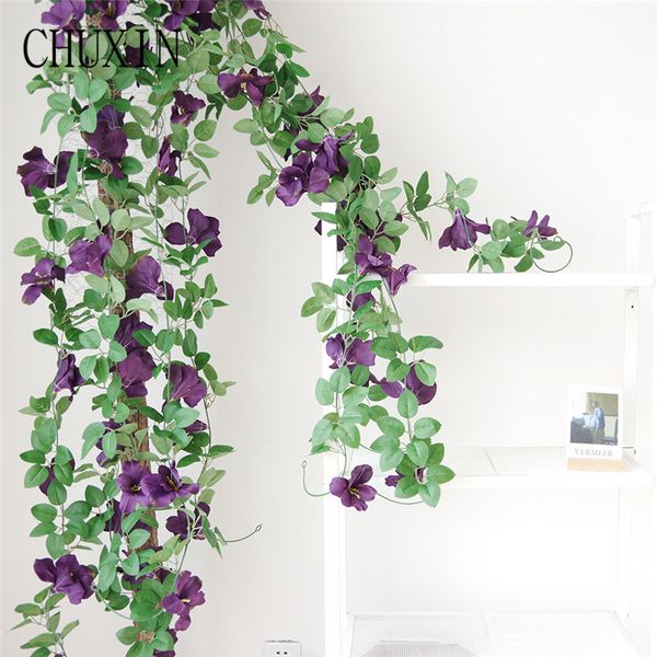 

decorative flowers & wreaths 195cm artificial flower orchid rattan home balcony air conditioning pipe decor wedding scene layout christmas d