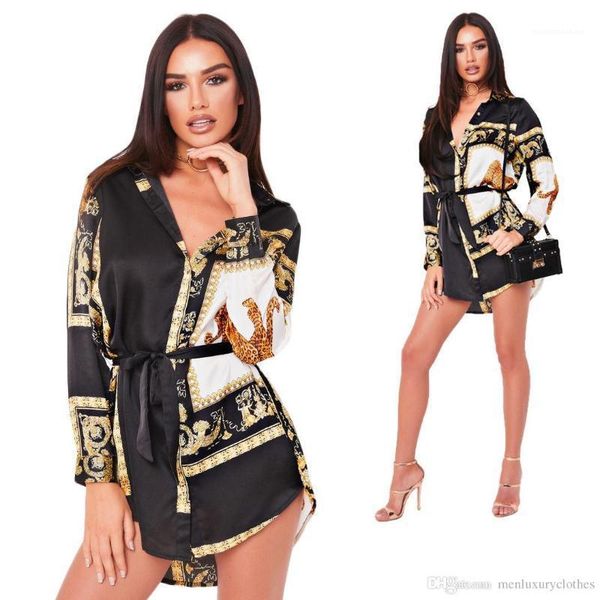 

floral dresses luxury female vestidoes dress women casual shirt dress plus size clothing long sleeved, Black;gray