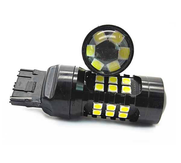 

natural white 7440 led strobe flashing brake tail light parking safety warning bulbs 30 3030led white color