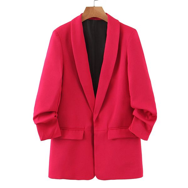

elina casual solid shawl collar blazers women fashion hidden breasted jackets women elegant long sleeve suits female ladies en, White;black