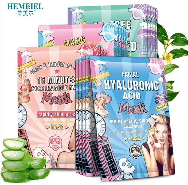 

hemeiel face masks 10pcs hyaluronic acid face mask moisturizing collagen korean mask sheet acne treatment mask facial skin care cosmetic