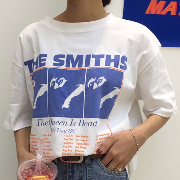 

женская одежда t shirt соединенные лето новых женщин сыпучего ulzzang мода harajuku случайных короткие рукава прессованных женщины тенниска, White