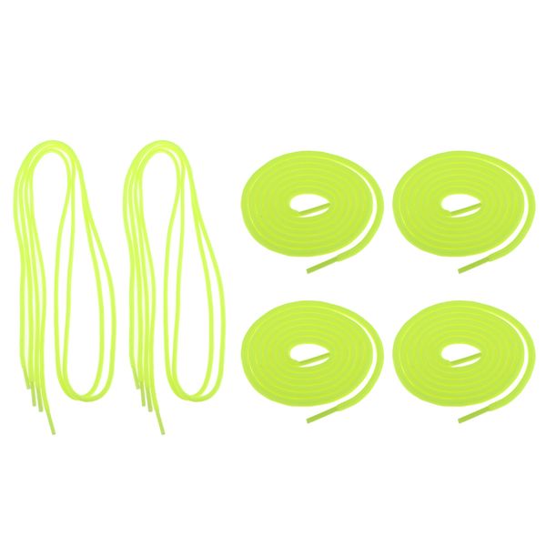 

2 pairs round athletic shoe laces durable shoelaces for sneakers sport running shoes fluorescent green