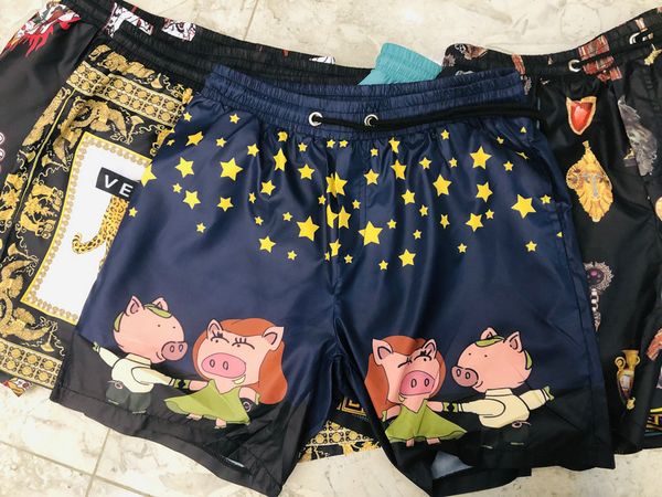 

new fashion mens shorts casual solid color board shorts men summer style beach swimming shorts men sports short, White;black