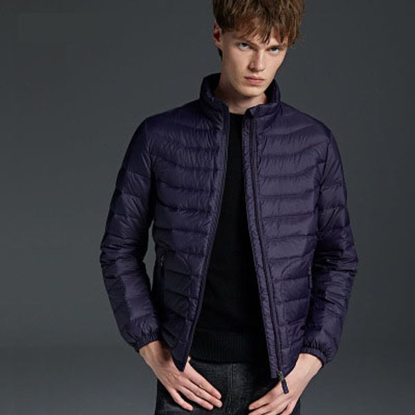 

mens designer down coat casual male solid color jackets fashion britihsh style winter clothes embossing clothing 5 colors high quality, Black