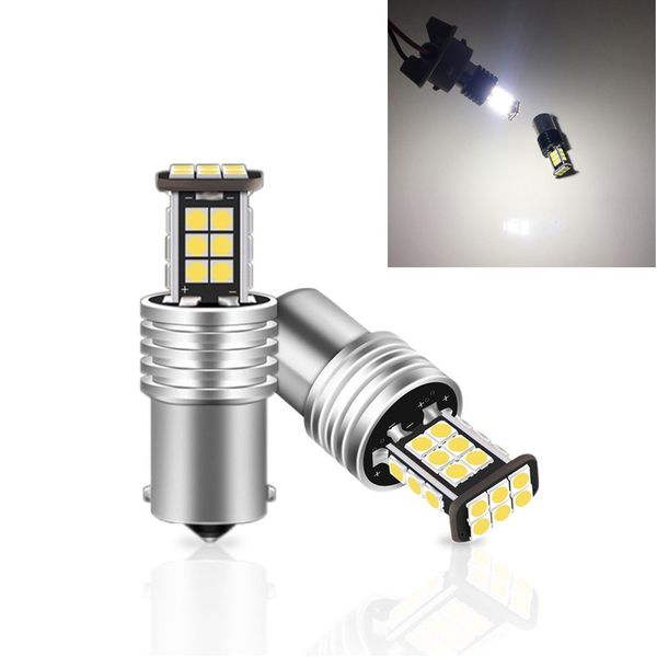 

2pcs signal lamp 1156 ba15s 1157 bay15d bulbs 24 led 3030 smd car turn light reverse lamp brake light tail rear bulb white 12v