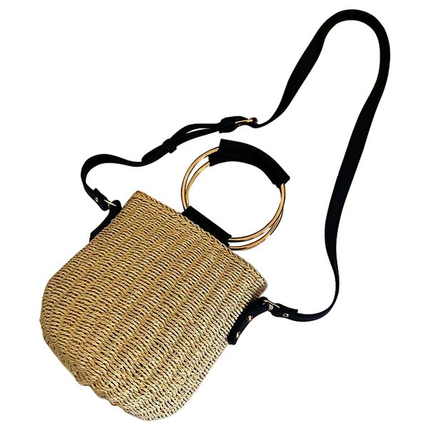 

new-women vintage straw storage handbags beach summer crossbody bag lady multifunction fashion shoulder bag tote casual