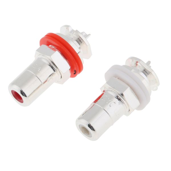 

2x rca female jack panel mount chassis