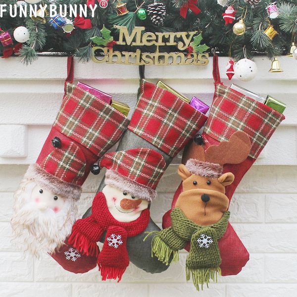 

funnybunny рождественские чулки конфеты украшение дома xmas tree висячие украшения детский любимый фестиваль подарок упаковка