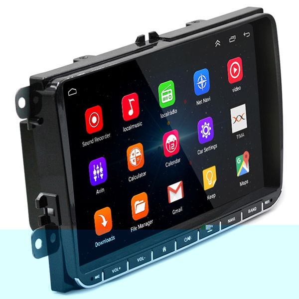 ML - CKVW92 Universal 9 polegada Carro DVD Player Android 8.0 Din Duplo com Corpo Ultra Fino para VW