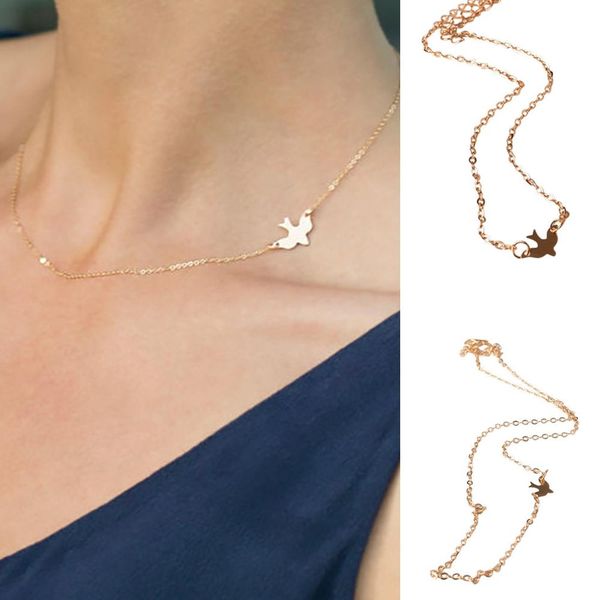 

fashion jewelry ultimate simple metal peace dove short female necklace clavicle necklaces pendants female statement jewelry @6, Silver