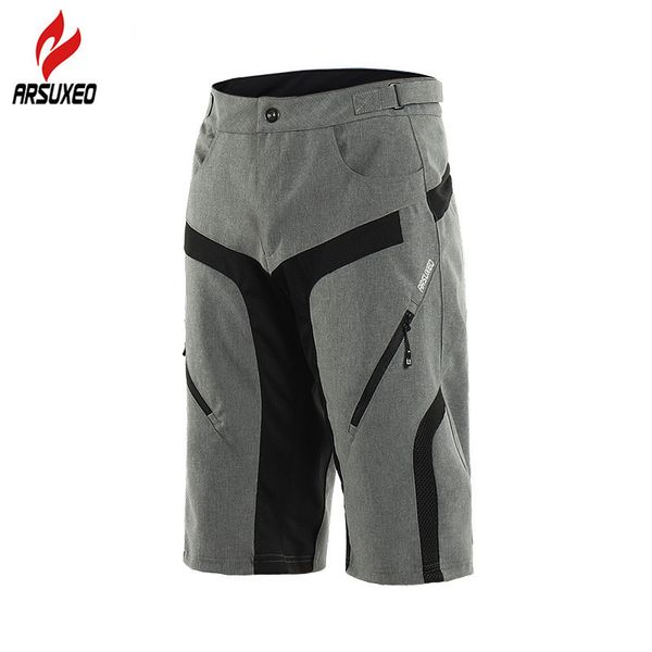 

cycling shorts arsuxeo summer men downhill bicycle mtb mountain bike breathable loose outdoor sports climbing, Black
