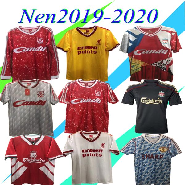 

09 10retro soccer jersey 04 05 final istanbul 85 86 gerrard steven 2005 smicer alonso hamann champion vintage 1989 salah mane football shirt