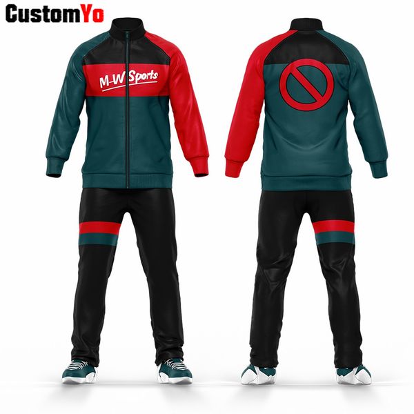 

latest design custom your own personal gym training tracksuit and bottoms red tracksuit set, Black;red