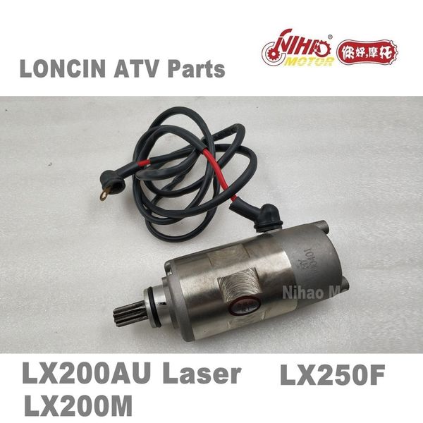 

28 loncin atv parts starter motor lx200au lx200m quad spare engine 250cc 200cc parts nihao motor lx250f rato jianshe bashan