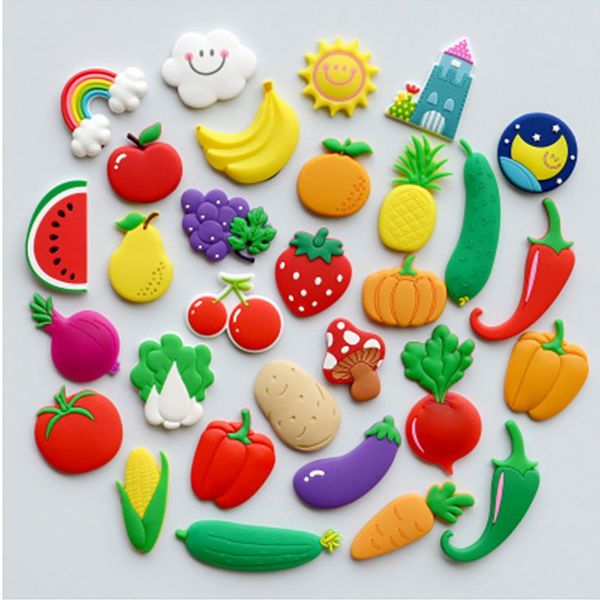 

fruits vegetable fridge magnet 3d cartoon refrigerator magnets sticker office board shoulder sticker crafts home decor an2458