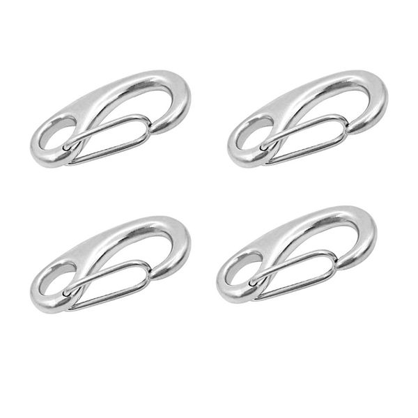 

10pcs carabiner 2" stainless locking clip camping snap hook keychain hardware