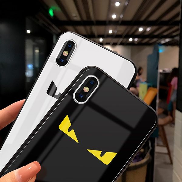 

latest for iphone 11 pro max eyes case glass back cover tpu frame phone case for huawei p30 pro devil eyes case