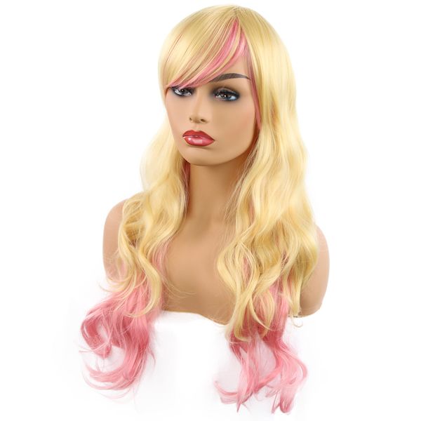 

euro-american 26inch cartoon cosplay harajuku ombre color lolita role play rainbow wigs oem odm, Black