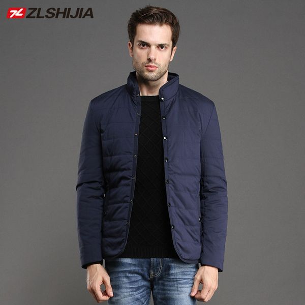 

zlshijia 2016 dark bluemen's coat short winter men clothing coat cotton clothes men's winter parka 33309230, Black