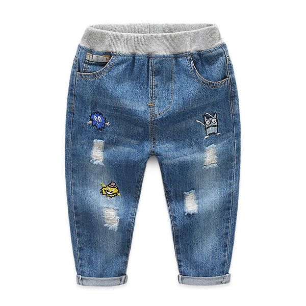 

oeak 2019 new fashion spring autumn jeans boys pants kids teenager trousers denim warm pants children korean clothes, Blue