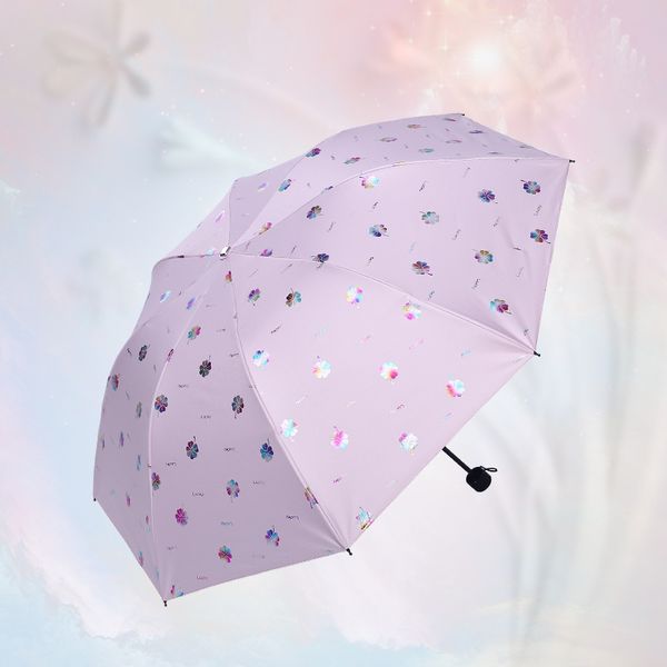 

colors flower umbrella new fresh sun and rain fold women umbrella windproof beach umbrellas black coating 8k parasol