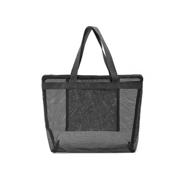 

Mesh Beach Bag Travel Shoulder Bath Storage Bag for Clothes Dry and Wet Separation Casual Solid Color Handbag 4 Colors Hot for Wholesale