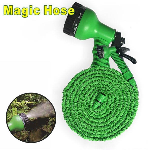 

50ft-150ft garden hose expandable magic flexible water hose eu plastic hoses pipe with spray gun to watering car wash spray