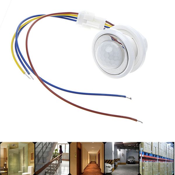 

led adjustable pir detector infrared motion sensor switch 85-265v