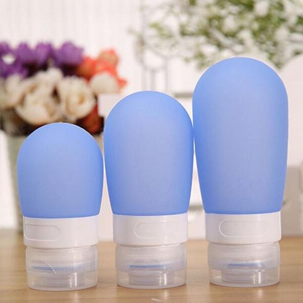 

packing bottles 1pc 38ml 60ml 80ml empty silicone travel press bottle for lotion shampoo bath small sample containers