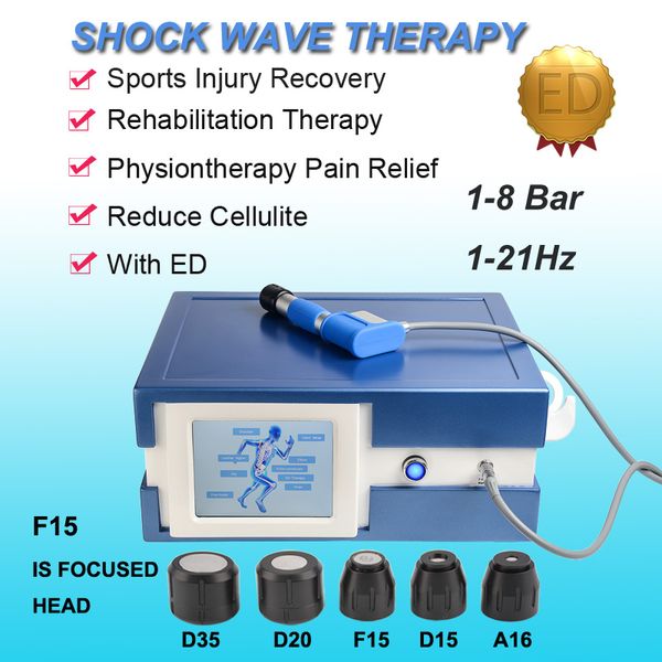 Manual detalhado do usuário e treinamento de vídeo! Máquina de onda de choque Dor Therapia livre Pneumatic Shockwave Dor Dispositivo de Tratamento