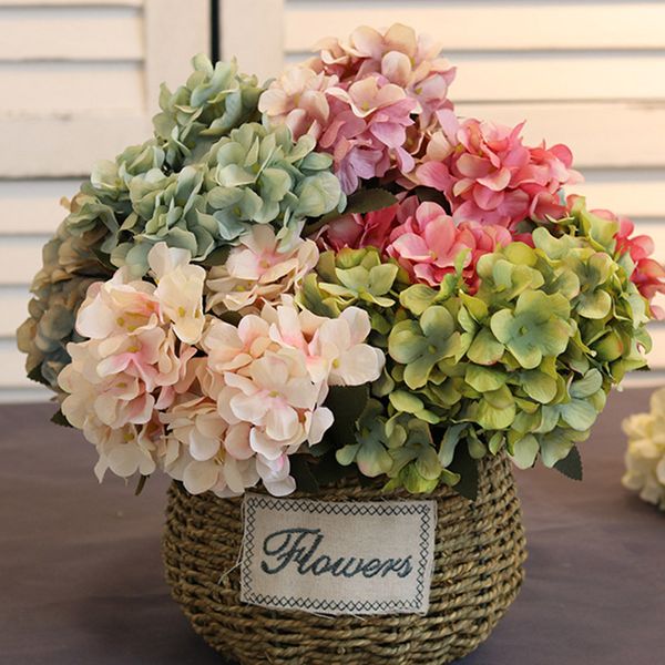 

artificial flowers silk hydrangea retro fake flowers for wedding party home decor diy silk