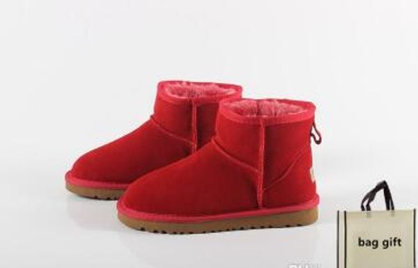 

bottines designer winter women classic short snow boot brand women genuine leather boots fashion women's snow boots bottes 88, Black