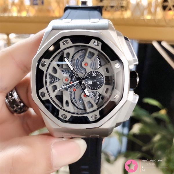 

top brand business luxury мужчины часы montre homme мода спорт часы мужские часы hombre royal man наручные часы relogio, Slivery;brown