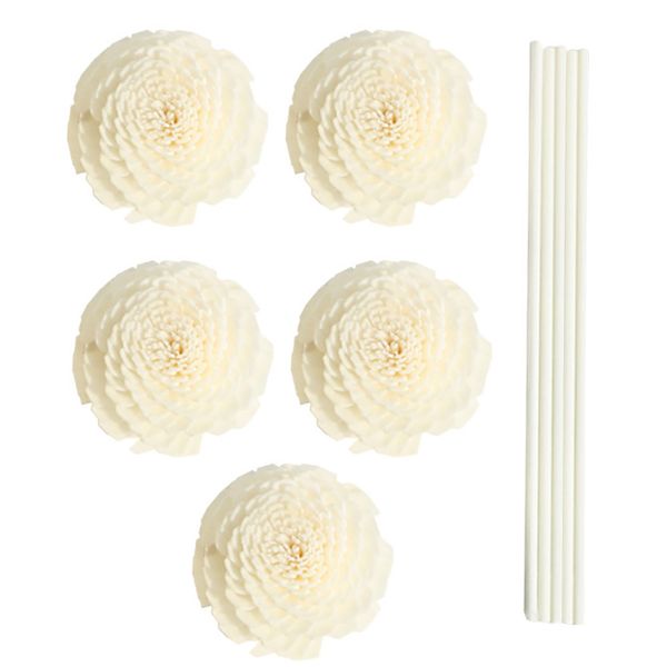 

5 pcs essential diffuser sticks flower head practical replacement fragrance bathrooms decoration home l aroma rattan reed