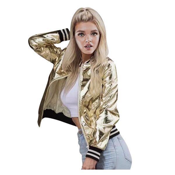 

winter coats and jackets women zipper streetwear fashion baseball wear autumn women cropped jackets coats color matching clothes, Black;brown