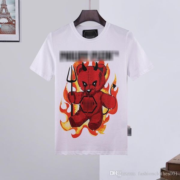 

mens designer t shirts mens skull t-shirt printing t shirt tees plus size women clothing phillip plain phillip plain pp yy59, Black;brown
