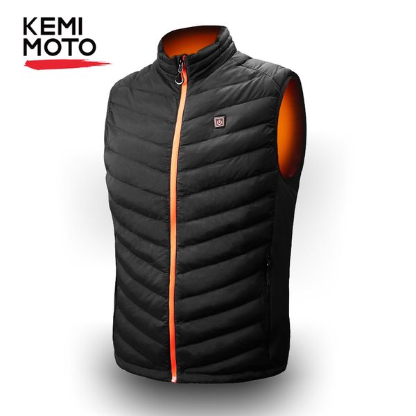 

kemimoto usb heated vest men motorcycle winter electrical heated sleevless jacket travel heating vest outdoor waistcoat