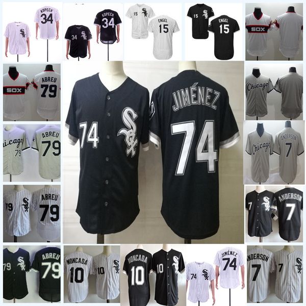 

Mens NCAA #7 Tim Anderson #10 Yoan Moncada Jerseys #79 Jose Abreu #34 Michael Kopech #74 Eloy Jimenez Jersey S-3XL