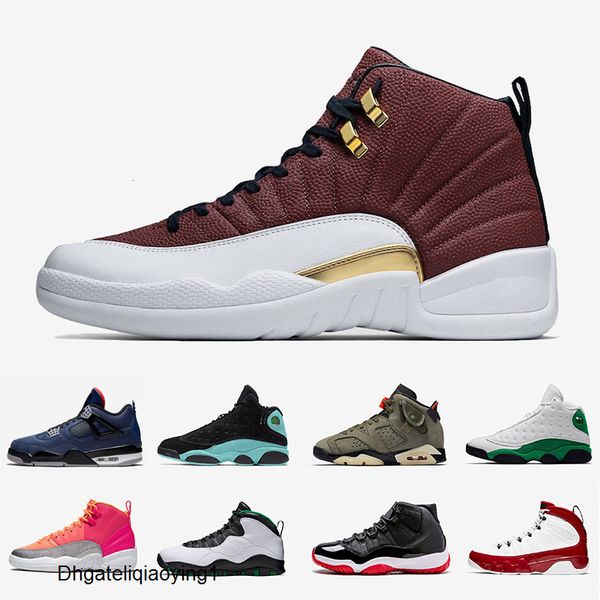 

12s game ball punch 12 mens basketball shoe reverse taxi 4s loyal blue 11s bred 9s travis cactus jack 6 sports sneakers, Black