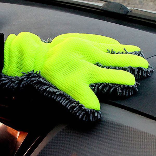 

thicken car wash gloves cleaning tools microfiber detailed brush strong water suction car supplies clean does not scratch