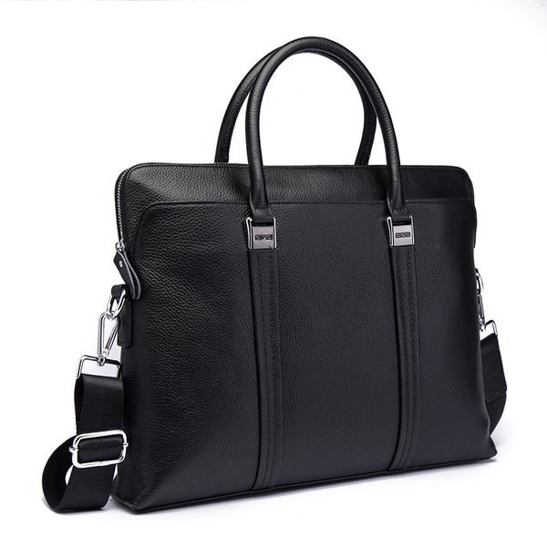 

oil wax genuine leather man 16 inch business document computer bag men leather briefcases messenger bag shoulder office bags
