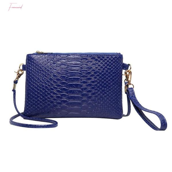 

alligator pattern wristlet clutch women shoulder casual messenger handbags